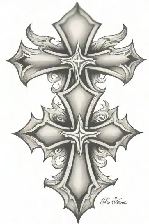 maltese cross tattoo design idea