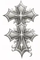 maltese cross tattoo design idea