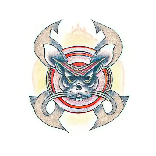 gym rat tattoo design idea