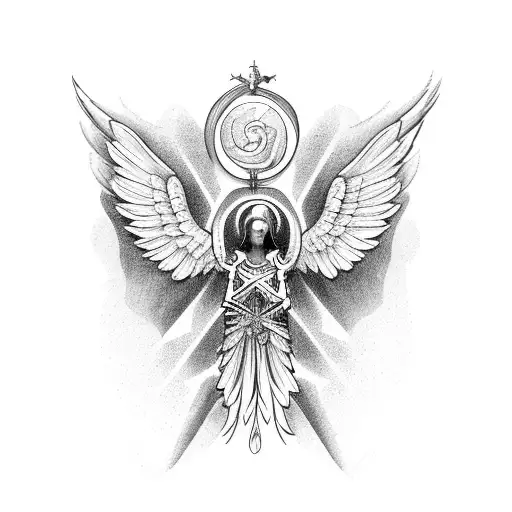 Angelic Joint with Wings tattoo design idea