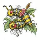 Coeur d Alene Caterpillars tattoo design idea