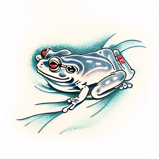 japanese frog tattoo design idea