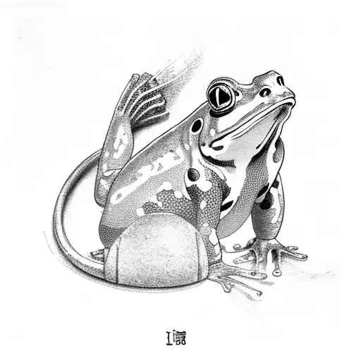 japanese human frog tattoo design idea
