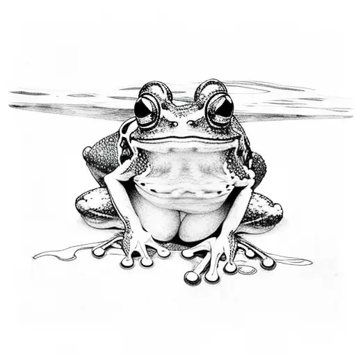 japanese frog tattoo design idea