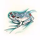 japanese frog tattoo design idea
