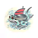 japanese frog tattoo design idea