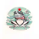 japanese frog tattoo design idea