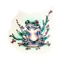 japanese frog tattoo design idea