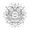 Moon phases in dance form tattoo design idea