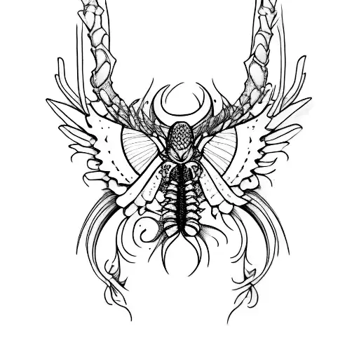 spine tattoo design idea