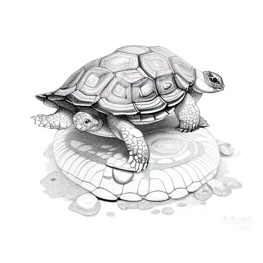 tortoise shell tattoo design idea