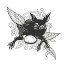 Once upon a time when the birds shit lime and the rats, they chewed tobacco. And the little piggy runs with his finger u tattoo design idea