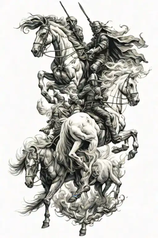4 horsemen of the apocalypse tattoo design idea