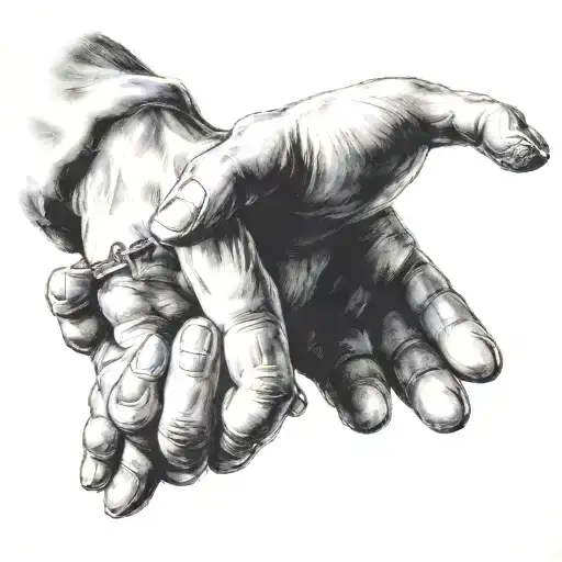 Michelangelo's "The Creation of Adam," where God is handing a cigarette to Adam instead of touching his hand. tattoo design idea