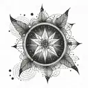 A tattoo symbolizing the 4 years of a long-distance relationship with a touch of dotwork tattoo design idea