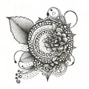 A tattoo symbolizing the 4 years of a long-distance relationship with a touch of dotwork tattoo design idea