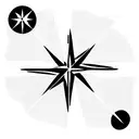 compass wings tattoo design idea