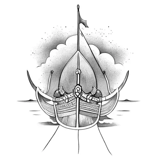 viking longship tattoo