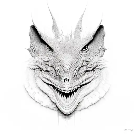 reptile painting tattoo design idea