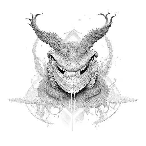 reptile paint tattoo design idea