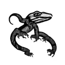 reptile painting tattoo design idea