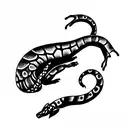 reptile painting tattoo design idea