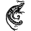 reptile painting tattoo design idea