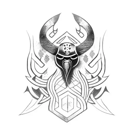 crow viking tattoo design idea