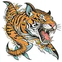 Tiger shark tattoo design idea