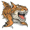 Tiger shark tattoo design idea