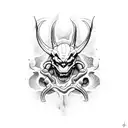 devil torn skin tattoo design idea