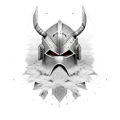 silent guardian warrior tattoo design idea