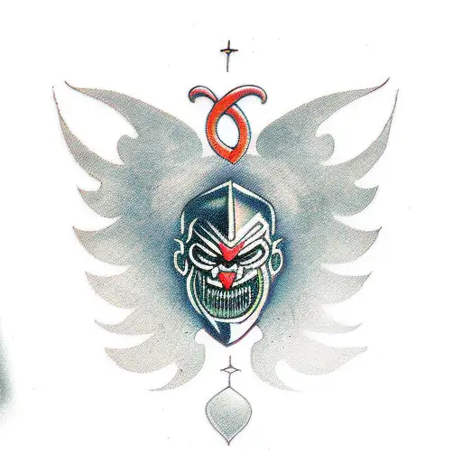 silent guardian warrior tattoo design idea