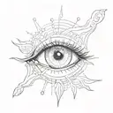 intuition eye tattoo design idea