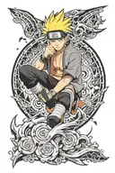 Naruto inspired tattoo featuring tattoo design idea