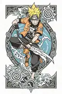 Naruto inspired tattoo featuring tattoo design idea