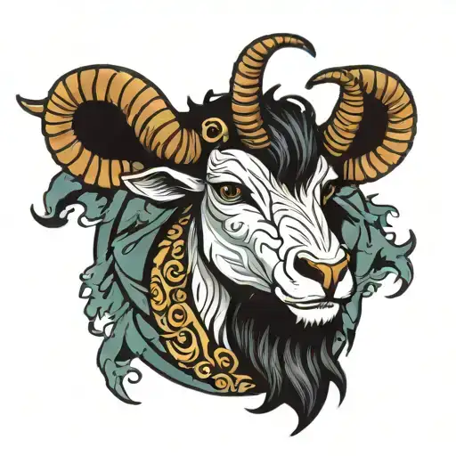capricorn, alaska tattoo design idea