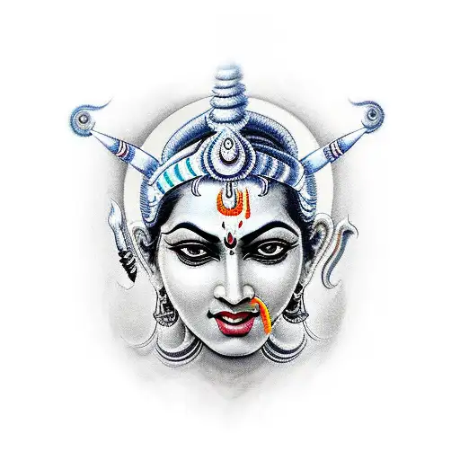 shiva e kali tattoo design idea
