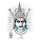 shiva e kali tattoo design idea