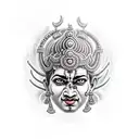 shiva e kali tattoo design idea