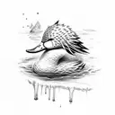 seven deadly sins ducks tattoo design idea