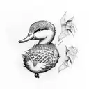 seven deadly sins ducks tattoo design idea