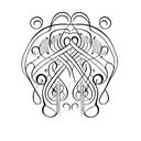 Music notes intertwined with butterfly wings tattoo design idea