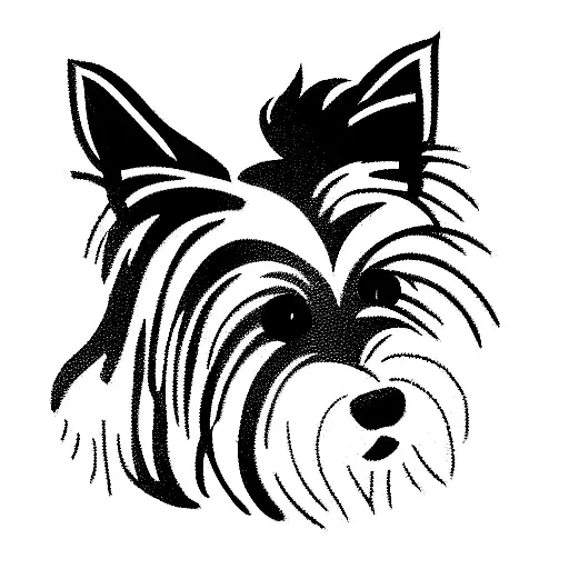 Yorkshire terrier  tattoo design idea