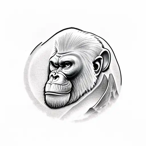 ape tattoo design idea