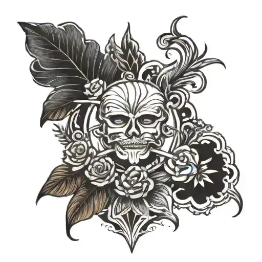 three stick figure tattoo design idea