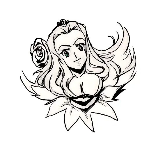 beauty and beast  tattoo design idea