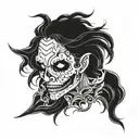 frayed ends of sanity tattoo design idea