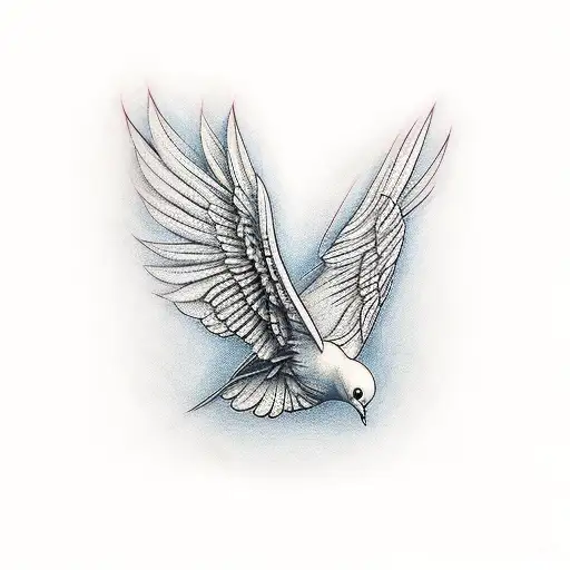 Dove:) spontaneously realistic 🕊️ This client was planning on getting a  very simple linework dove, and then upon arrival had the i... | Instagram