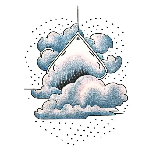 storm cloud black  tattoo design idea
